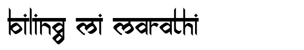 Biling Mi Marathi font preview
