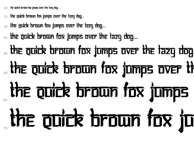 Bitling Lipika font waterfall