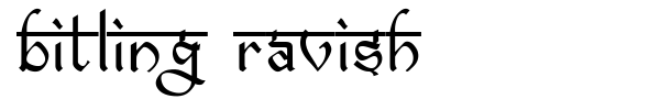 Bitling Ravish font