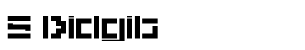 5 Didgit font