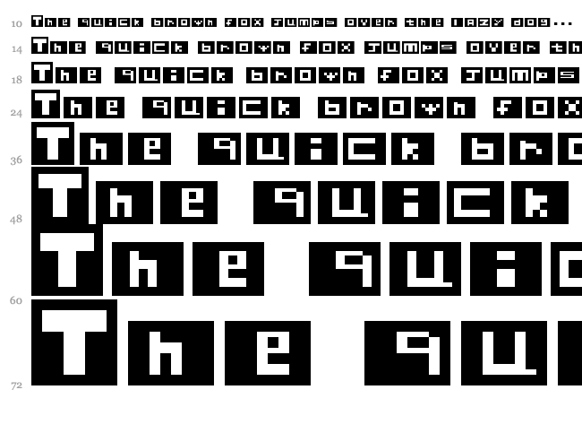Insider font waterfall