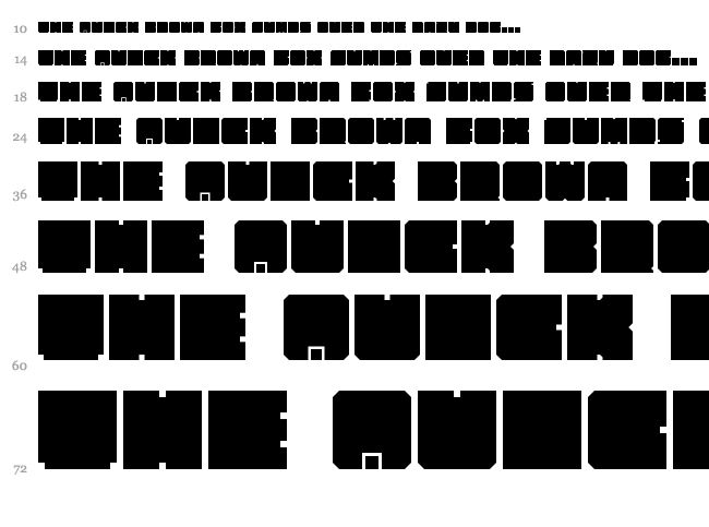Kasual Bloks font waterfall