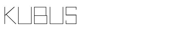 Kubus font