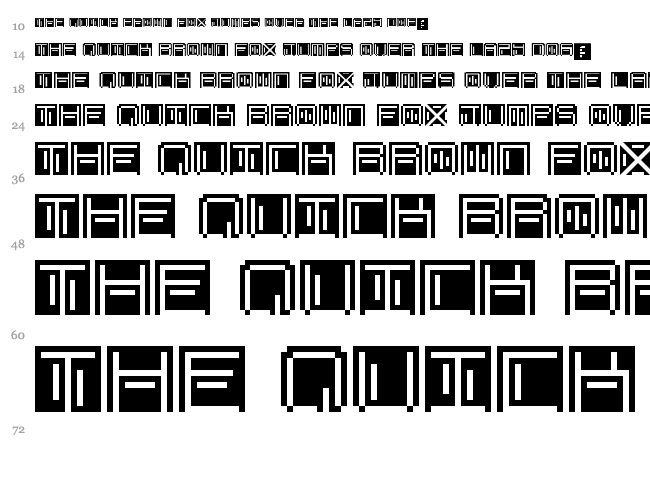 Ohmu font waterfall