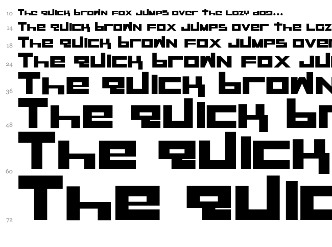 Rase GPL font waterfall