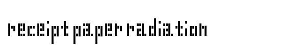 Receipt Paper Radiation font