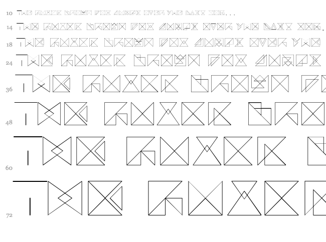 Remarkable font waterfall