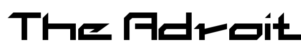 The Adroit font