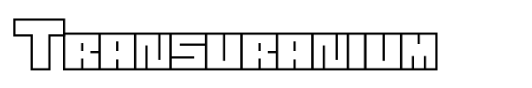 Transuranium font preview