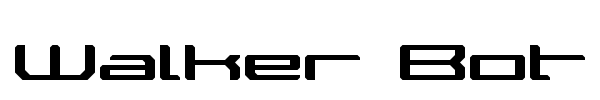 Walker Bot LDR font preview