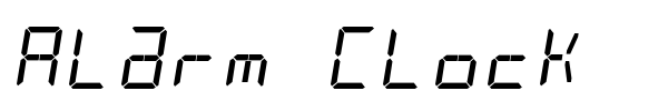 Alarm Clock font