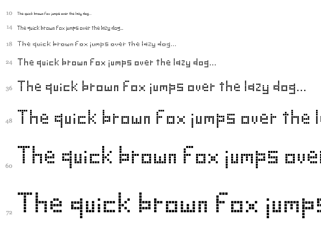 Blocks font waterfall