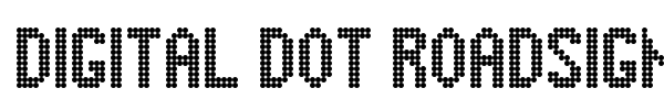 Digital Dot Roadsign font