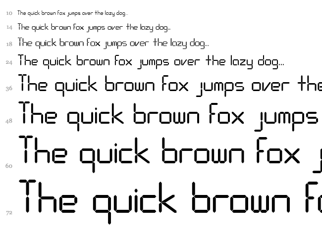 Digitalism font waterfall