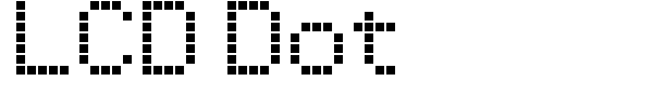 LCD Dot font