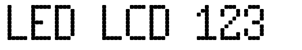 LED LCD 123 font