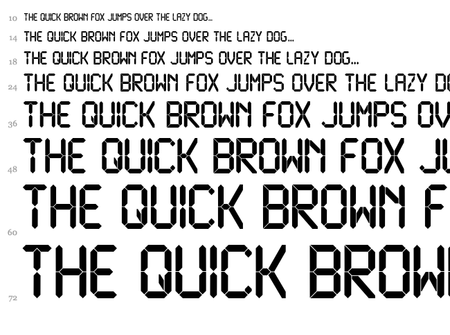 Liquid Crystal font waterfall