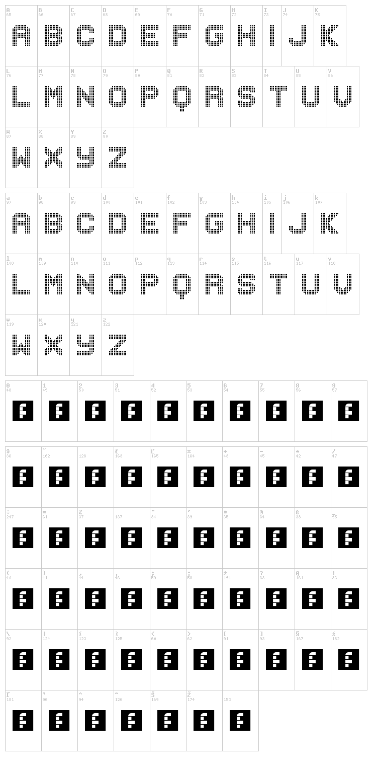 Musicnet font map