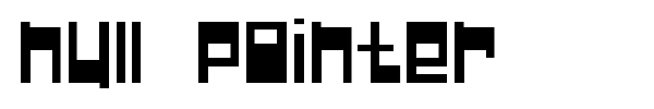 Null Pointer font