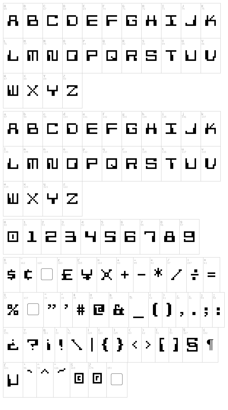 Pixel Calculon font , Techno - LCD fonts - Fontzzz.com