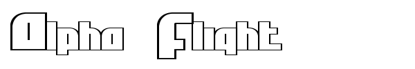 Alpha Flight font preview