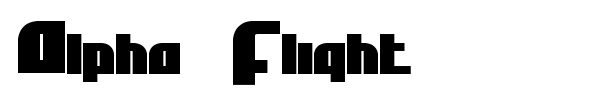 Alpha Flight font preview