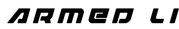 Armed Lightning font