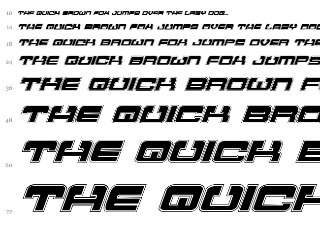 Atlantia font waterfall