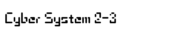 Cyber System 2-3 font