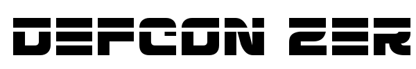 Defcon Zero font preview