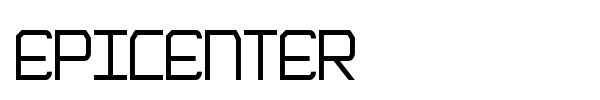 Epicenter font