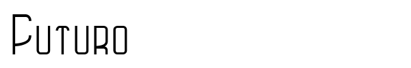 Futuro font preview