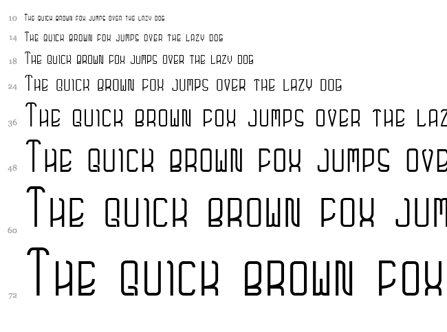 Futuro font waterfall