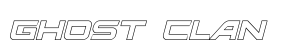 Ghost Clan font