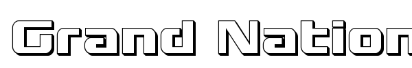 Grand National font preview