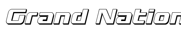 Grand National font preview