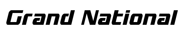 Grand National font preview