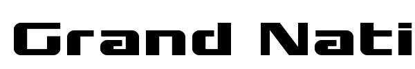 Grand National font preview