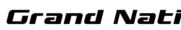 Grand National font preview
