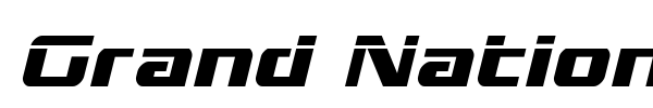 Grand National font preview