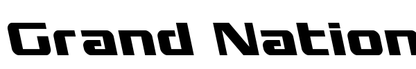 Grand National font preview