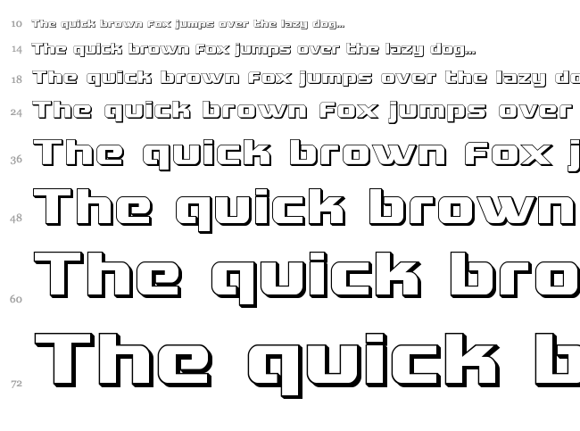 Grand National font waterfall