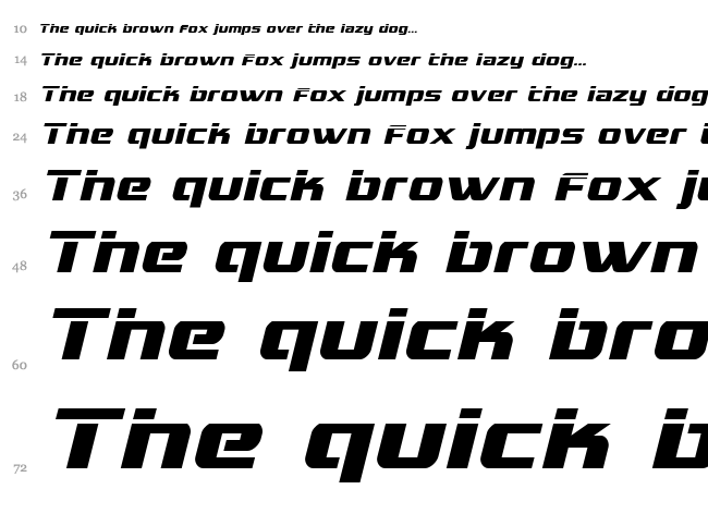 Grand National font waterfall