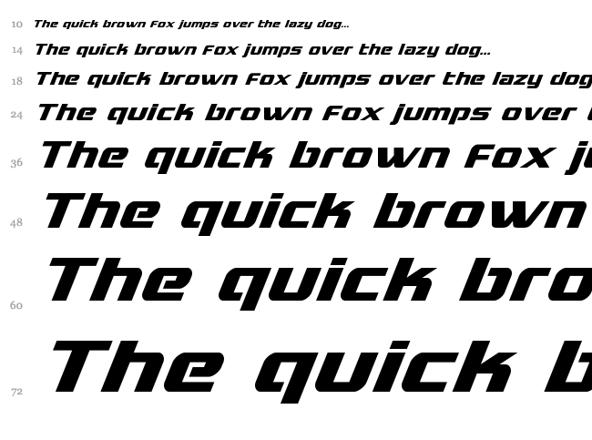 Grand National font waterfall