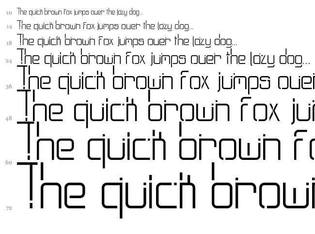 Graytype font waterfall