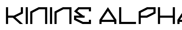 Kinine Alpha font