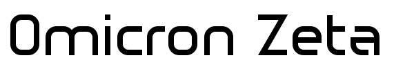Omicron Zeta font preview