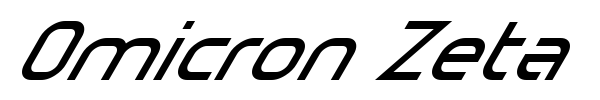 Omicron Zeta font preview