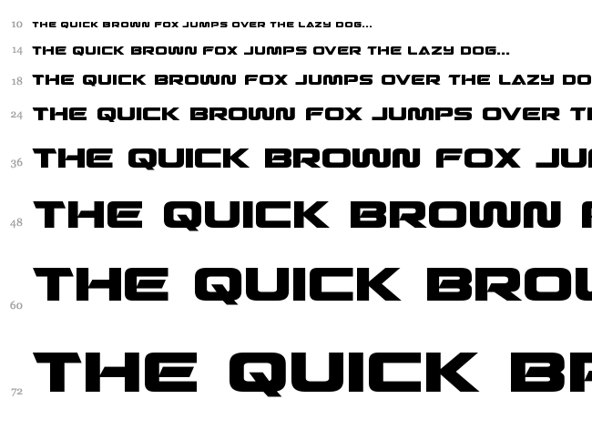 Quark Storm font waterfall