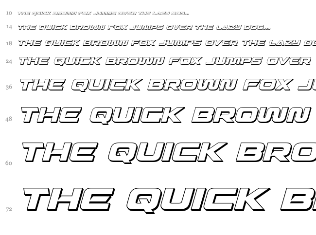 Quark Storm font waterfall